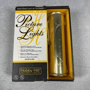 Hobby Hill VTG 7" Picture Light 809 Brass Tone Art Painting Lamp  NOS